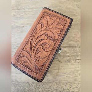 Vintage Hand Tooled Leather Wallet
